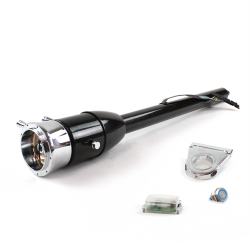 Tilt Column Black - Floor Shift 3.5" Drop 9 Hole Push Button BL  - Part Number: HEXCB2XXX0359PBL0