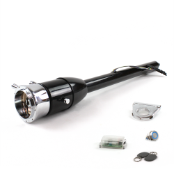 Tilt Column Black - Floor Shift 2.5" Drop 9 Hole Push Button BL w/ RFID - Part Number: HEXCB2XXX0259PBL1