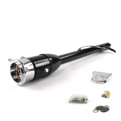 Tilt Column Black - Floor Shift 2.5" Drop 9 Hole Push Button YL w/ RFID - Part Number: HEXCB2XXX0259PYL1