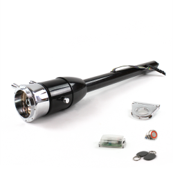 Tilt Column Black - Floor Shift 2.5" Drop 9 Hole Push Button RD w/ RFID - Part Number: HEXCB2XXX0259PRD1