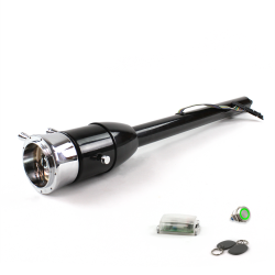 Tilt Column Black - Floor Shift 9 Hole Push Button GN w/ RFID - Part Number: HEXCB2XXX0X9PGN1