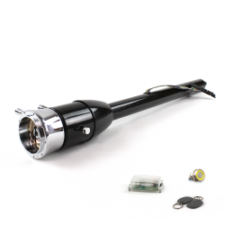 Tilt Column Black - Floor Shift 9 Hole Push Button YL w/ RFID - Part Number: HEXCB2XXX0X9PYL1