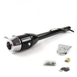 Tilt Column Black - Floor Shift 3.5" Drop 6 Hole Push Button YL w/ RFID - Part Number: HEXCB2XXX0356PYL1