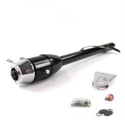 Tilt Column Black - Floor Shift 3.5" Drop 6 Hole Push Button RD w/ RFID - Part Number: HEXCB2XXX0356PRD1