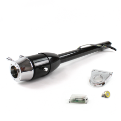 Tilt Column Black - Floor Shift 3.5" Drop 6 Hole Push Button YL  - Part Number: HEXCB2XXX0356PYL0