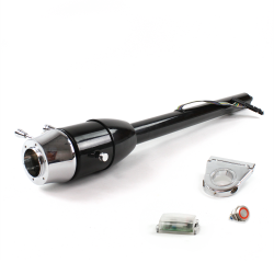 Tilt Column Black - Floor Shift 3.5" Drop 6 Hole Push Button RD  - Part Number: HEXCB2XXX0356PRD0