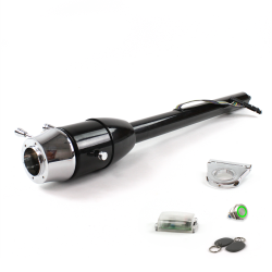 Tilt Column Black - Floor Shift 2.5" Drop 6 Hole Push Button GN w/ RFID - Part Number: HEXCB2XXX0256PGN1