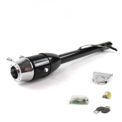 Tilt Column Black - Floor Shift 2.5" Drop 6 Hole Push Button YL w/ RFID - Part Number: HEXCB2XXX0256PYL1