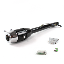 Tilt Column Black - Floor Shift 2.5" Drop 6 Hole Push Button GN  - Part Number: HEXCB2XXX0256PGN0