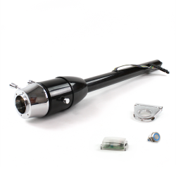 Tilt Column Black - Floor Shift 2.5" Drop 6 Hole Push Button BL  - Part Number: HEXCB2XXX0256PBL0