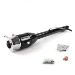 Tilt Column Black - Floor Shift 2.5" Drop 6 Hole Push Button RD  - Part Number: HEXCB2XXX0256PRD0