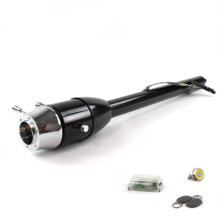 Tilt Column Black - Floor Shift 6 Hole Push Button YL w/ RFID - Part Number: HEXCB2XXX0X6PYL1