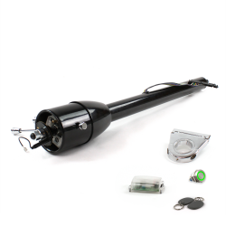 Tilt Column Black - Floor Shift 3.5" Drop Push Button GN w/ RFID - Part Number: HEXCB2XXX035XPGN1