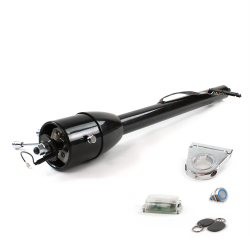 Tilt Column Black - Floor Shift 3.5" Drop Push Button BL w/ RFID - Part Number: HEXCB2XXX035XPBL1