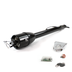 Tilt Column Black - Floor Shift 3.5" Drop Push Button RD w/ RFID - Part Number: HEXCB2XXX035XPRD1