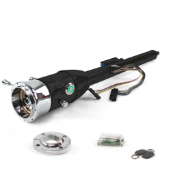 Keyed Tilt Column Black - Floor Shift FLR MNT 9 Hole Push Button GN w/ RFID - Part Number: HEXCB2KXX1X9PGN1