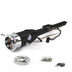 Keyed Tilt Column Black - Floor Shift FLR MNT 9 Hole Push Button BL w/ RFID - Part Number: HEXCB2KXX1X9PBL1