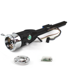 Keyed Tilt Column Black - Floor Shift FLR MNT 9 Hole Push Button GN  - Part Number: HEXCB2KXX1X9PGN0