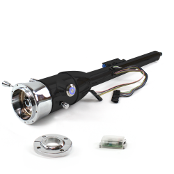 Keyed Tilt Column Black - Floor Shift FLR MNT 9 Hole Push Button BL  - Part Number: HEXCB2KXX1X9PBL0