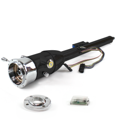 Keyed Tilt Column Black - Floor Shift FLR MNT 9 Hole Push Button YL  - Part Number: HEXCB2KXX1X9PYL0