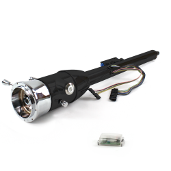 Keyed Tilt Column Black - Floor Shift 9 Hole Push Button WH  - Part Number: HEXCB2KXX0X9PWH0