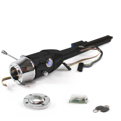 Keyed Tilt Column Black - Floor Shift FLR MNT 6 Hole Push Button BL w/ RFID - Part Number: HEXCB2KXX1X6PBL1