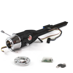 Keyed Tilt Column Black - Floor Shift FLR MNT 6 Hole Push Button RD w/ RFID - Part Number: HEXCB2KXX1X6PRD1