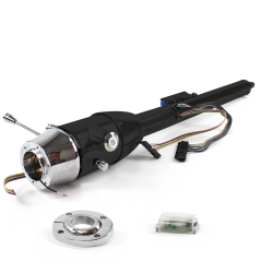 Keyed Tilt Column Black - Floor Shift FLR MNT 6 Hole Push Button WH  - Part Number: HEXCB2KXX1X6PWH0