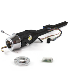 Keyed Tilt Column Black - Floor Shift FLR MNT 6 Hole Push Button YL  - Part Number: HEXCB2KXX1X6PYL0