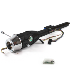 Keyed Tilt Column Black - Floor Shift 6 Hole Push Button GN  - Part Number: HEXCB2KXX0X6PGN0