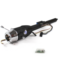 Keyed Tilt Column Black - Floor Shift 6 Hole Push Button BL  - Part Number: HEXCB2KXX0X6PBL0