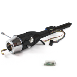 Keyed Tilt Column Black - Floor Shift 6 Hole Push Button WH  - Part Number: HEXCB2KXX0X6PWH0