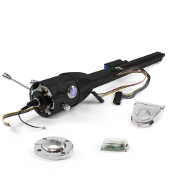 Keyed Tilt Column Black - Floor Shift FLR MNT 3.5" Drop Push Button BL  - Part Number: HEXCB2KXX135XPBL0