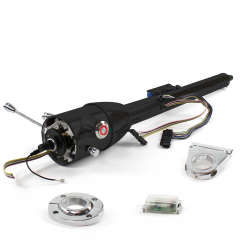 Keyed Tilt Column Black - Floor Shift FLR MNT 3.5" Drop Push Button RD  - Part Number: HEXCB2KXX135XPRD0