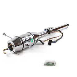 Keyed Tilt Column Chrome - Floor Shift 6 Hole Push Button GN  - Part Number: HEXCC2KXX0X6PGN0