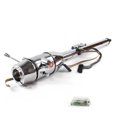 Keyed Tilt Column Chrome - Floor Shift 6 Hole Push Button RD  - Part Number: HEXCC2KXX0X6PRD0