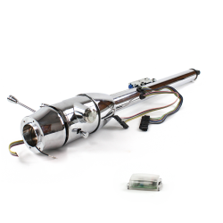 Keyed Tilt Column Chrome - Floor Shift 6 Hole Push Button  - Part Number: HEXCC2KXX0X6PXX0