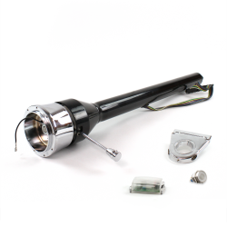 Roadster Column Black 3.5" Drop 9 Hole Push Button WH  - Part Number: HEXCB3XXX0359PWH0