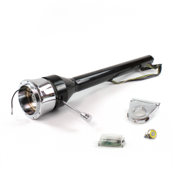 Roadster Column Black 3.5" Drop 9 Hole Push Button YL  - Part Number: HEXCB3XXX0359PYL0