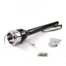 Roadster Column Black 3.5" Drop 9 Hole Push Button  - Part Number: HEXCB3XXX0359PXX0