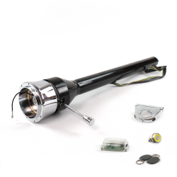 Roadster Column Black 2.5" Drop 9 Hole Push Button YL w/ RFID - Part Number: HEXCB3XXX0259PYL1