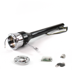 Roadster Column Black FLR MNT 9 Hole Push Button WH w/ RFID - Part Number: HEXCB3XXX1X9PWH1