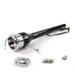 Roadster Column Black FLR MNT 9 Hole Push Button WH  - Part Number: HEXCB3XXX1X9PWH0