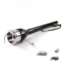 Roadster Column Black 9 Hole Push Button WH w/ RFID - Part Number: HEXCB3XXX0X9PWH1