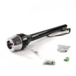 Roadster Column Black 2.5" Drop 6 Hole Push Button GN  - Part Number: HEXCB3XXX0256PGN0