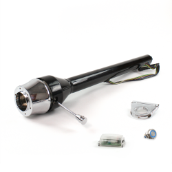 Roadster Column Black 2.5" Drop 6 Hole Push Button BL  - Part Number: HEXCB3XXX0256PBL0