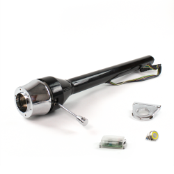 Roadster Column Black 2.5" Drop 6 Hole Push Button YL  - Part Number: HEXCB3XXX0256PYL0