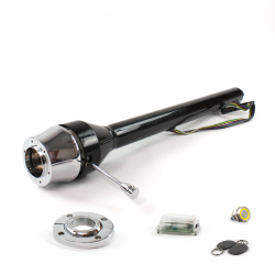 Roadster Column Black FLR MNT 6 Hole Push Button YL w/ RFID - Part Number: HEXCB3XXX1X6PYL1