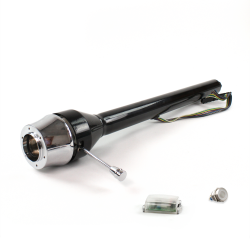 Roadster Column Black 6 Hole Push Button WH  - Part Number: HEXCB3XXX0X6PWH0