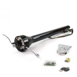 Roadster Column Black 3.5" Drop Push Button YL w/ RFID - Part Number: HEXCB3XXX035XPYL1